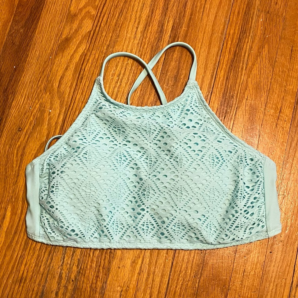 Mint Green High Neck Bikini Top